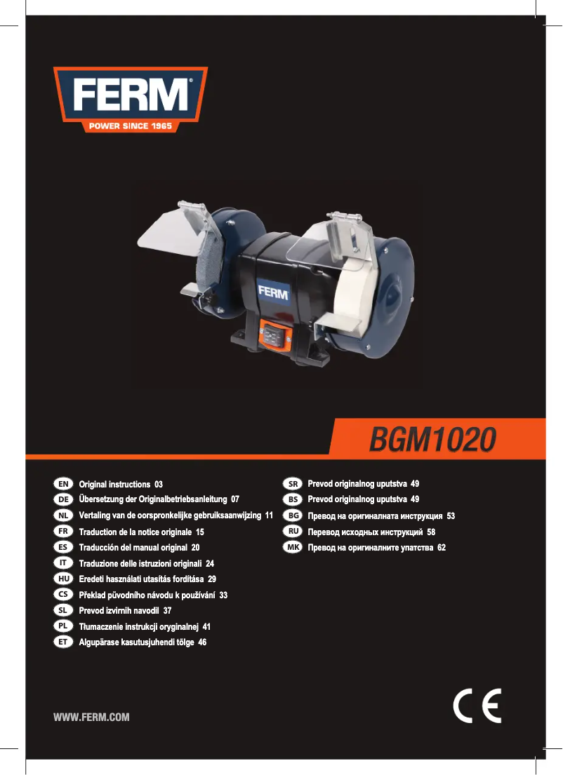 Página 1 del manual Manual de usuario Ferm BGM1020