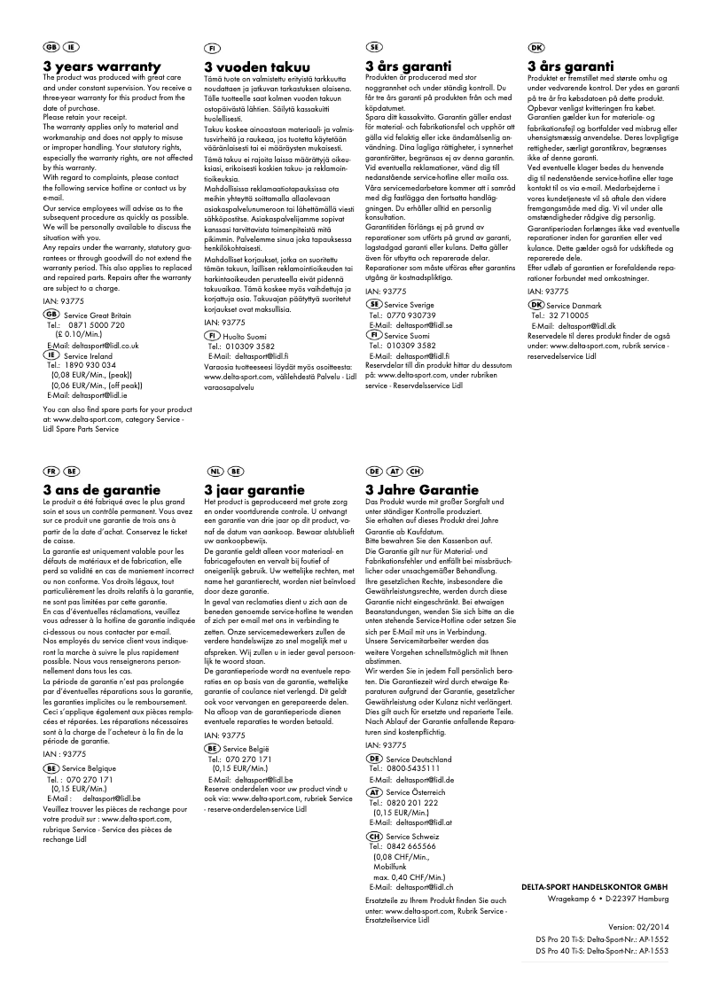 Imagen de la primera página del manual del dispositivo DS PRO 20 TI-S