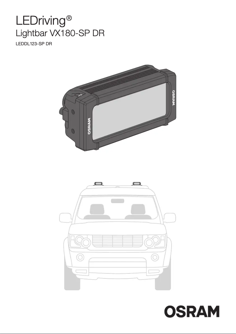 Página 1 del manual Instrucciones / montaje Osram VX180-SP