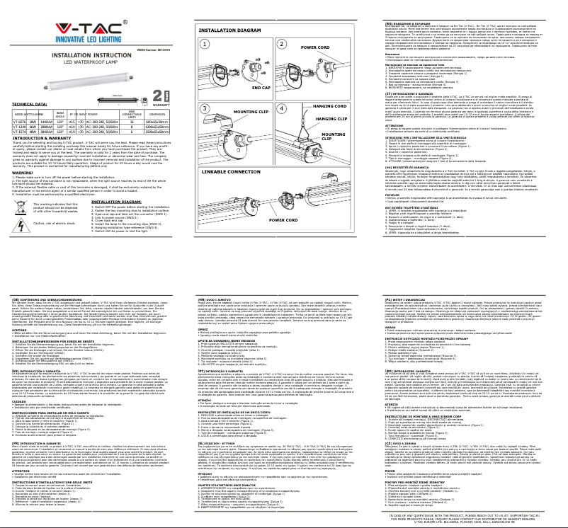 Imagen de la primera página del manual del dispositivo VT-1249