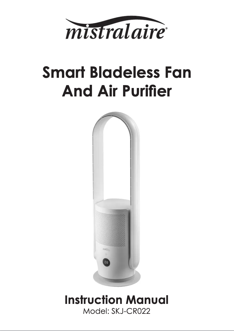 Imagen de la primera página del manual del dispositivo SKJ-CR022