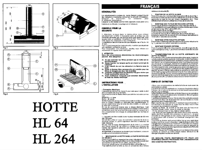 Imagen de la primera página del manual del dispositivo HL264X