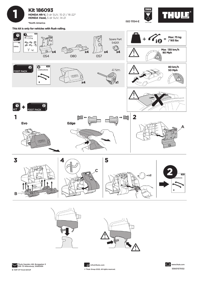 Imagen de la primera página del manual del dispositivo Kit 186093