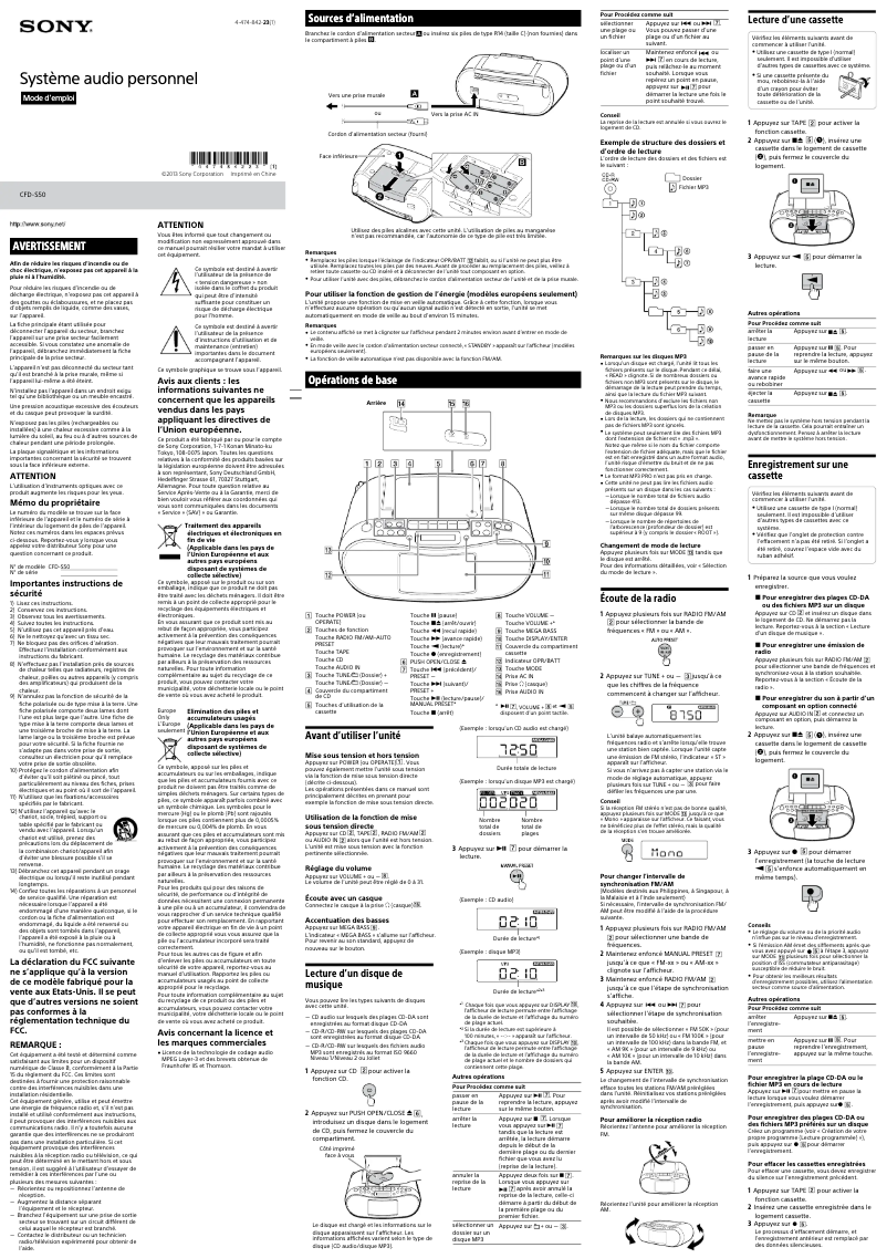 Imagen de la primera página del manual del dispositivo CFD-S50