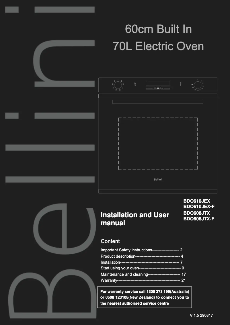 Imagen de la primera página del manual del dispositivo BOT908P