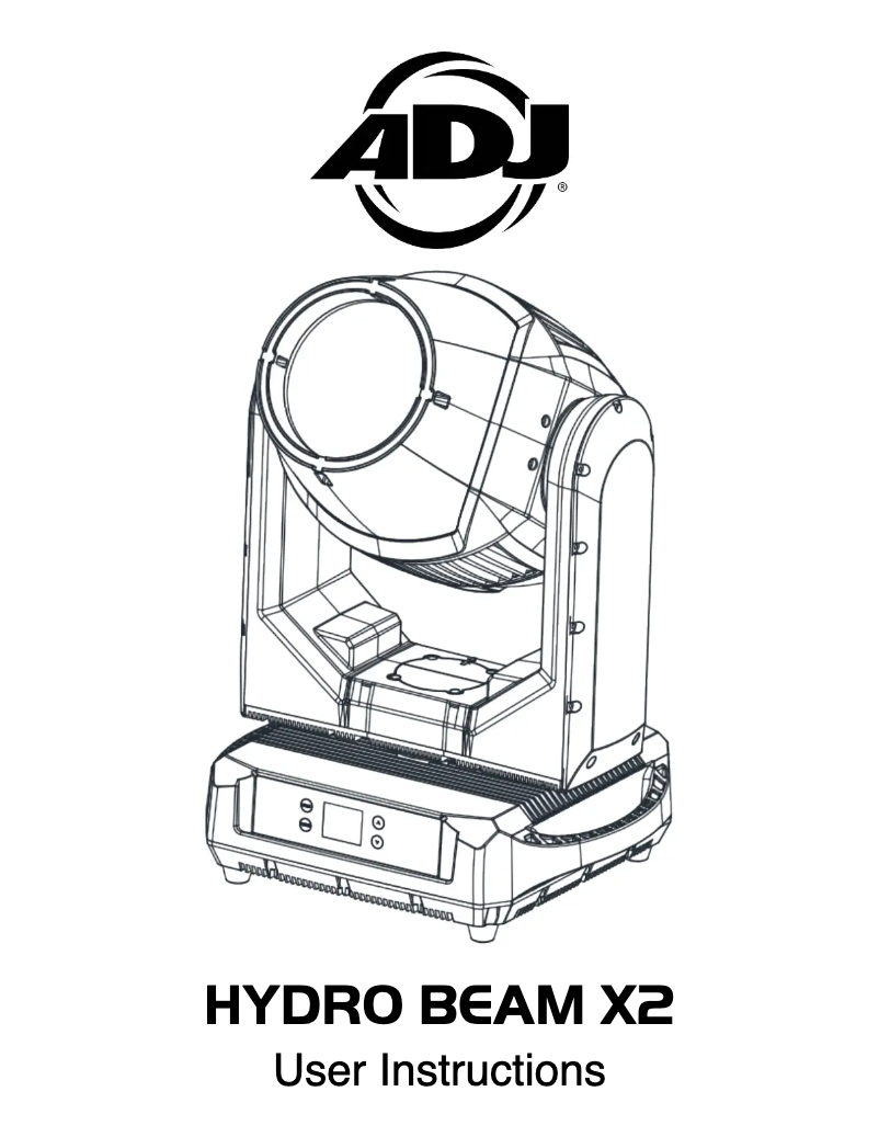 Imagen de la primera página del manual del dispositivo Hydro Beam X2
