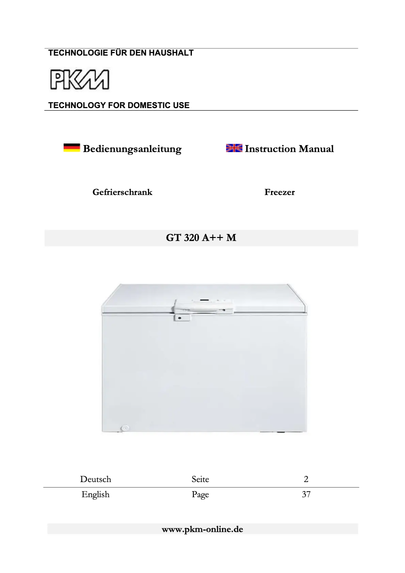 Imagen de la primera página del manual del dispositivo GT 320A++M
