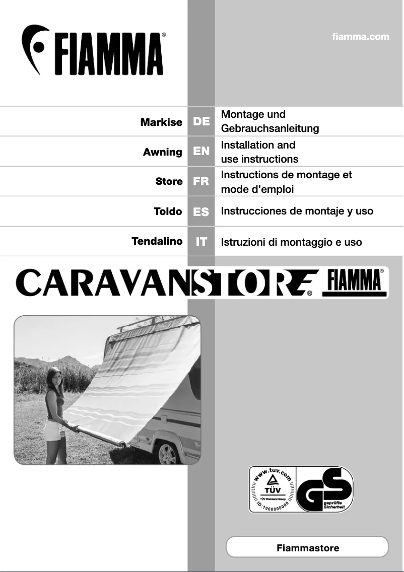 Imagen de la primera página del manual del dispositivo CaravanStore
