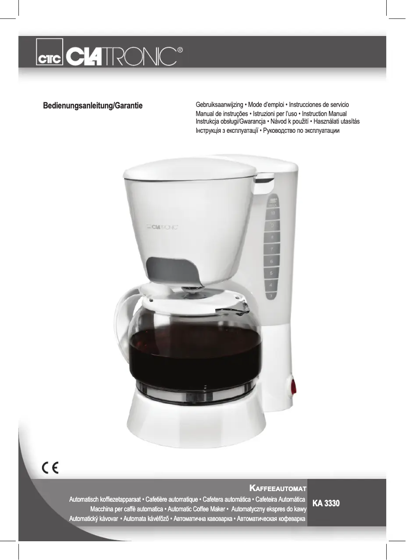 Página 1 del manual Manual de usuario Clatronic KA 3330