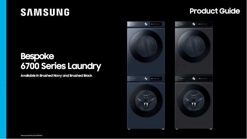 Página 1 del manual Folleto Samsung DVE46BB6700D