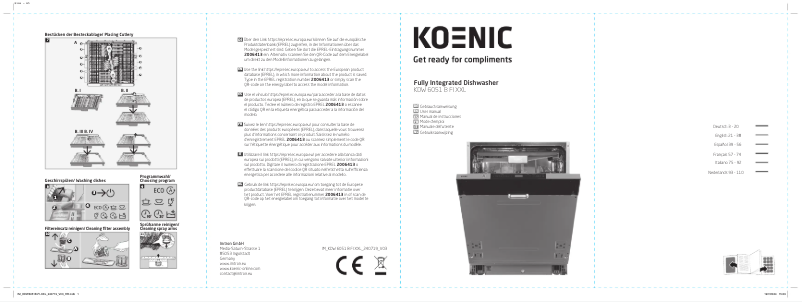 Página 1 del manual Manual de usuario Koenic KDW 6051 B FI XXL