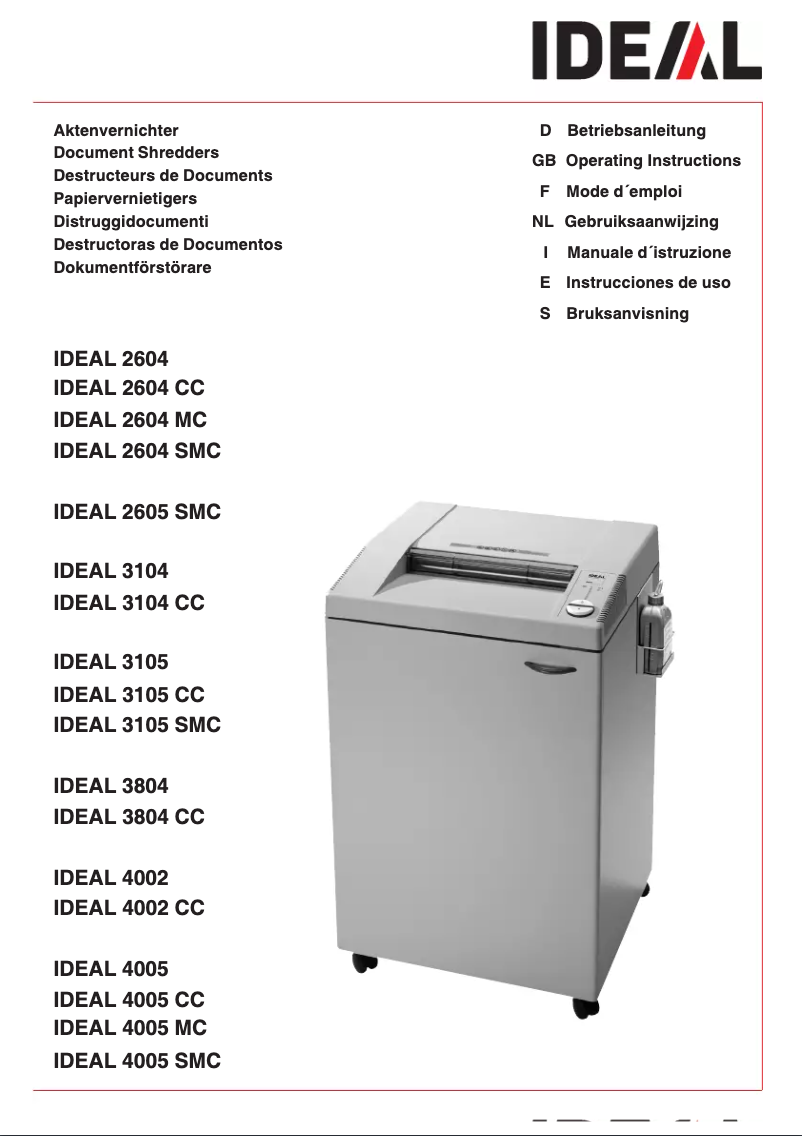 Imagen de la primera página del manual del dispositivo 3104 CC