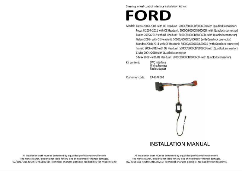 Imagen de la primera página del manual del dispositivo CA-R-PI.062