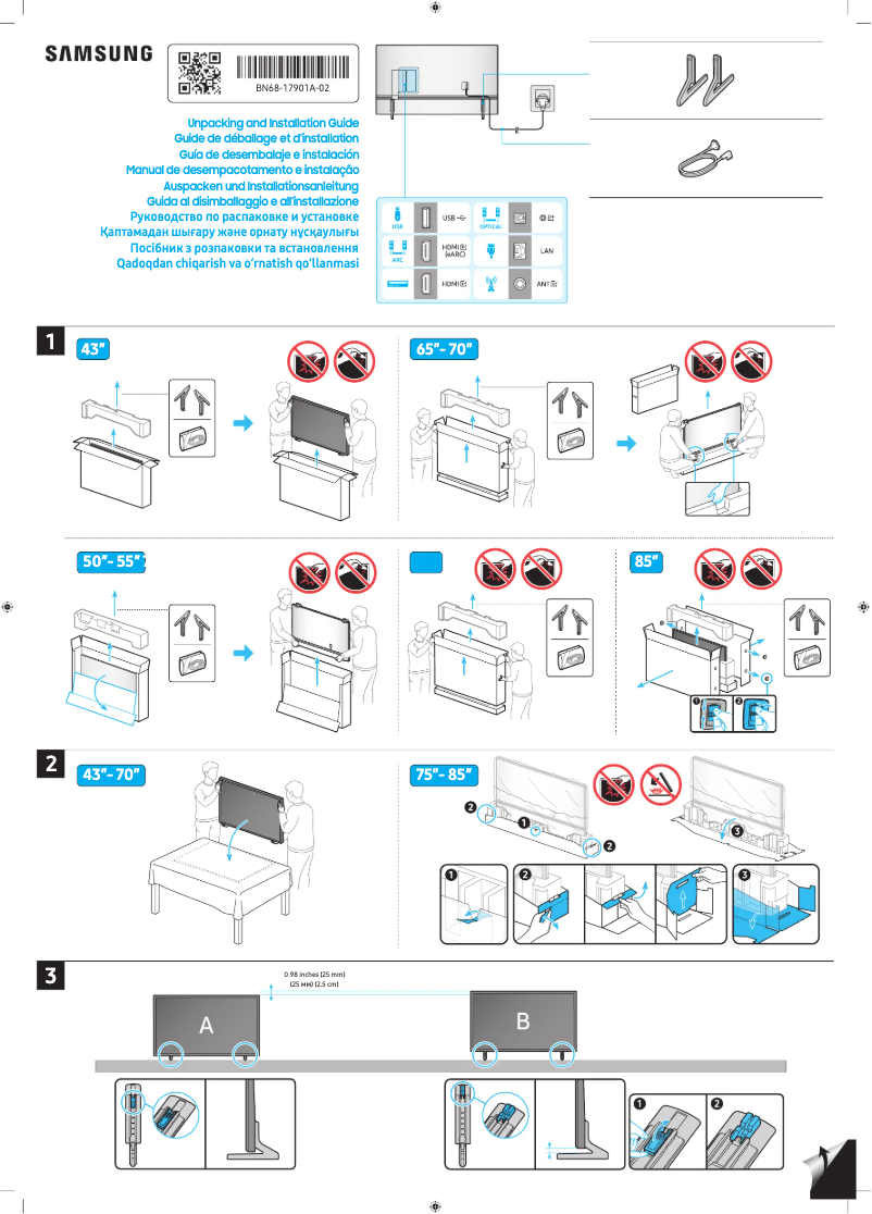 Imagen de la primera página del manual del dispositivo QE50Q60DAU