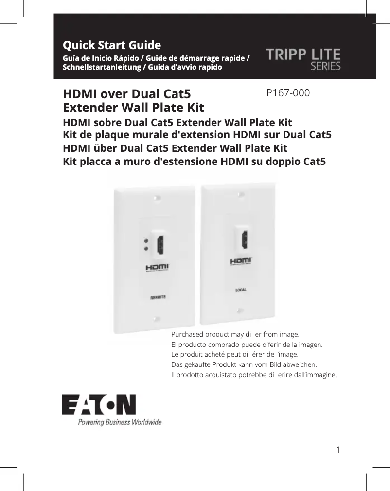 Imagen de la primera página del manual del dispositivo P167-000