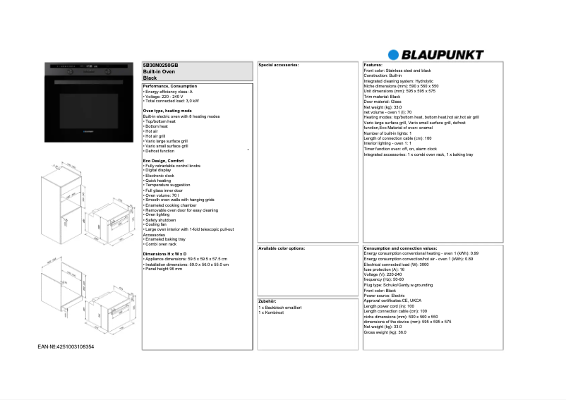 Imagen de la primera página del manual del dispositivo 5B30N0250AU
