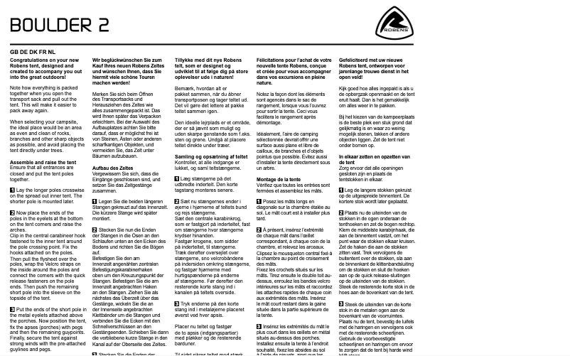Página 1 del manual Manual de usuario Robens Boulder 2