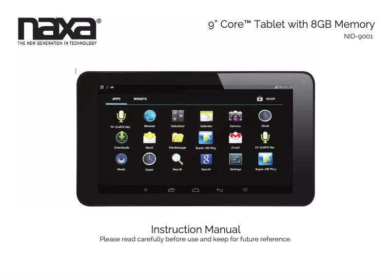 Imagen de la primera página del manual del dispositivo NID-9001