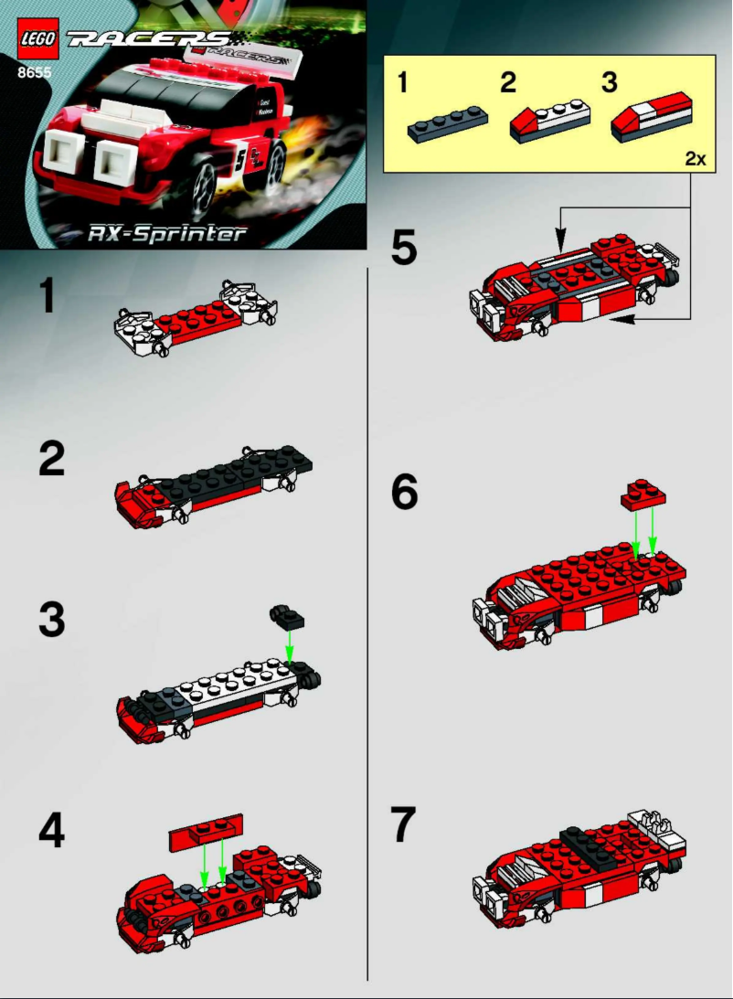 Página 1 del manual Manual de usuario Lego Racers 8655