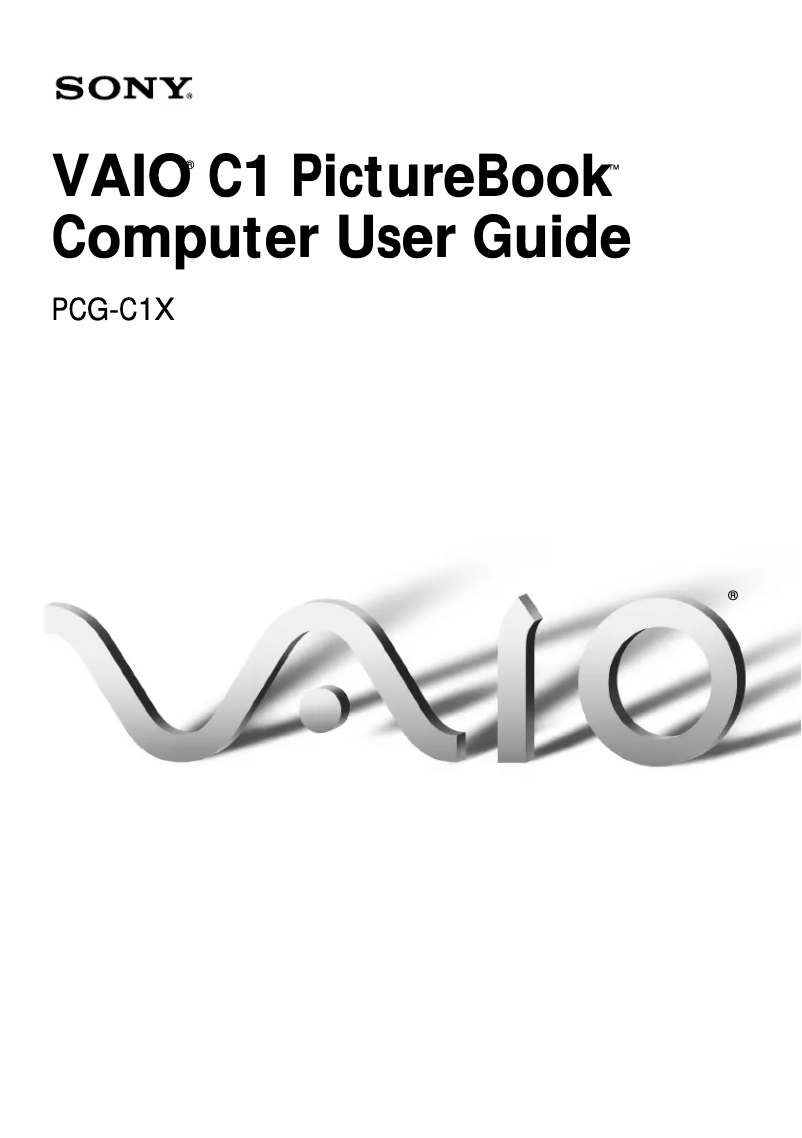 Imagen de la primera página del manual del dispositivo Vaio PCG-C1X