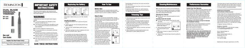 Imagen de la primera página del manual del dispositivo MPT3600C