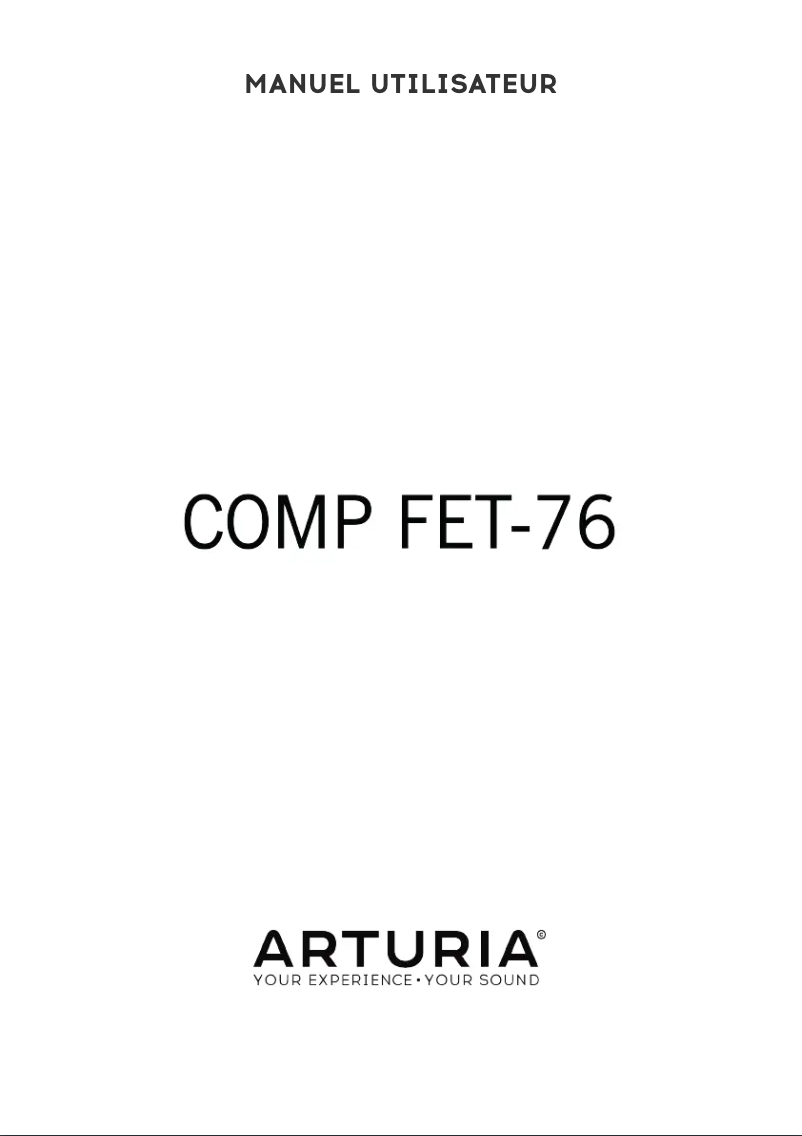 Página 1 del manual Manual de usuario Arturia Comp FET-76