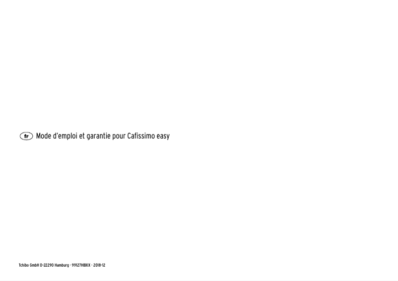 Imagen de la primera página del manual del dispositivo Cafissimo easy