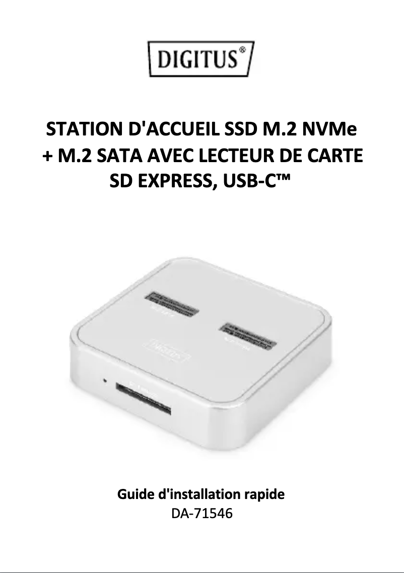 Imagen de la primera página del manual del dispositivo DA-71546