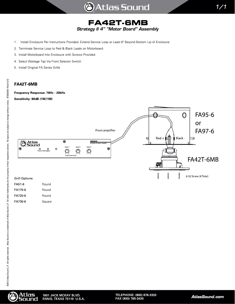 Imagen de la primera página del manual del dispositivo Strategy II FA42T-6MB