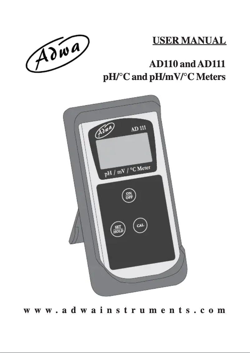 Imagen de la primera página del manual del dispositivo AD110