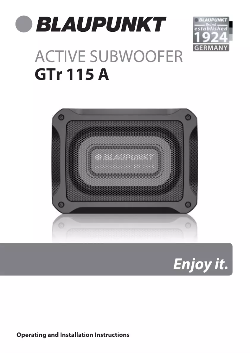 Imagen de la primera página del manual del dispositivo GTr 115 A