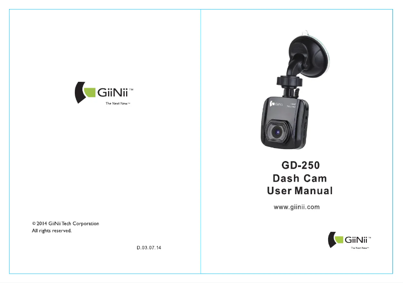 Imagen de la primera página del manual del dispositivo GD-250