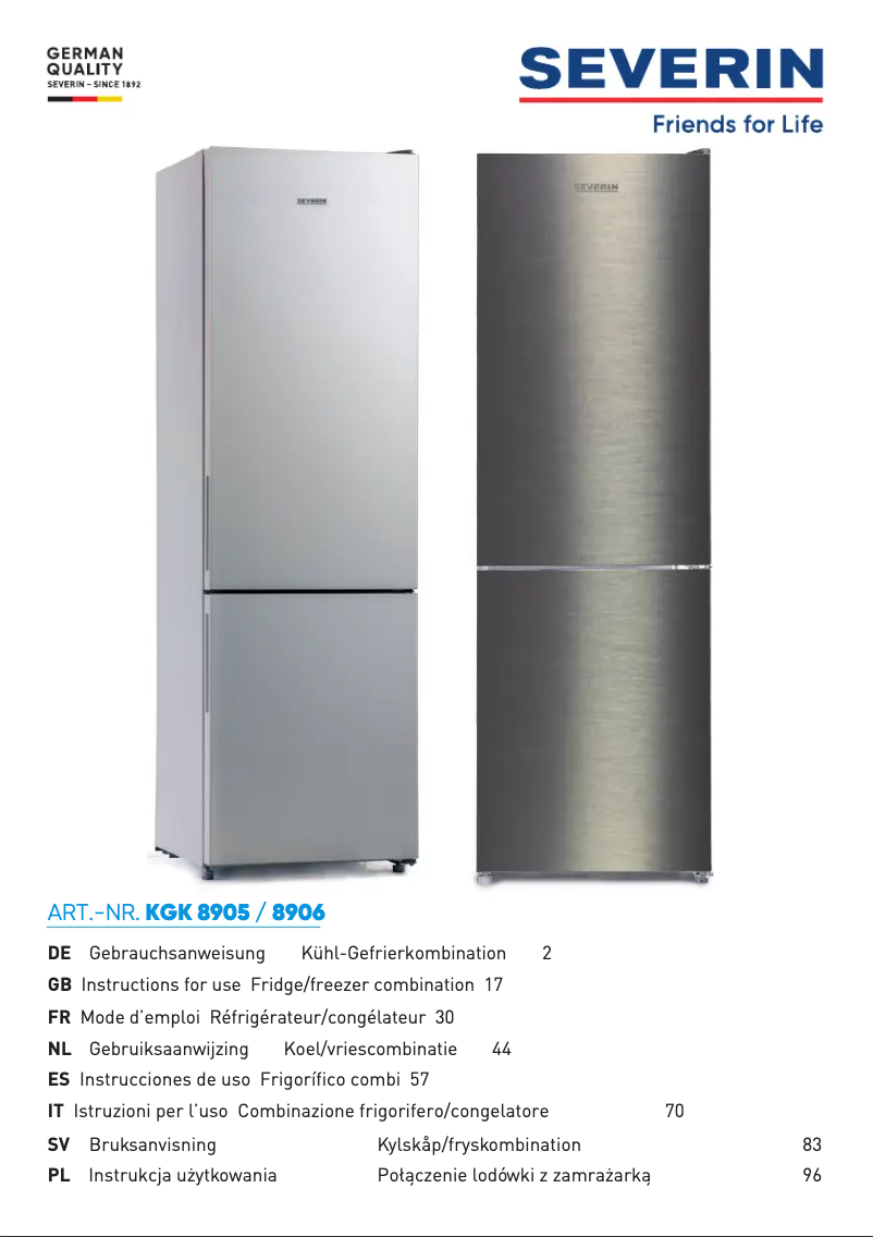 Página nº 1 - Manual de usuario Severin KGK 8906