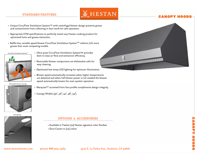 Página 1 del manual Ficha técnica Hestan KVP48-GG