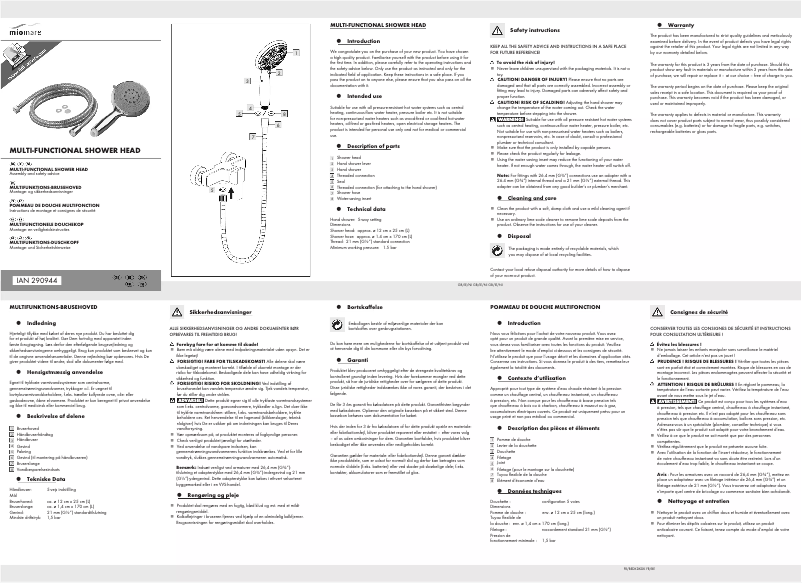 Página 1 del manual Manual de usuario Miomare IAN 290944