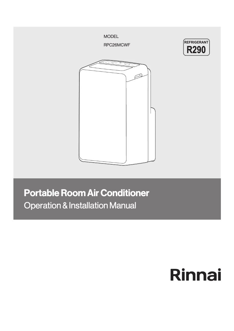 Página 1 del manual Manual de usuario Rinnai RPC26MCWF