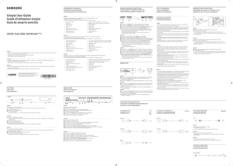 Imagen de la primera página del manual del dispositivo SNOW-AAE