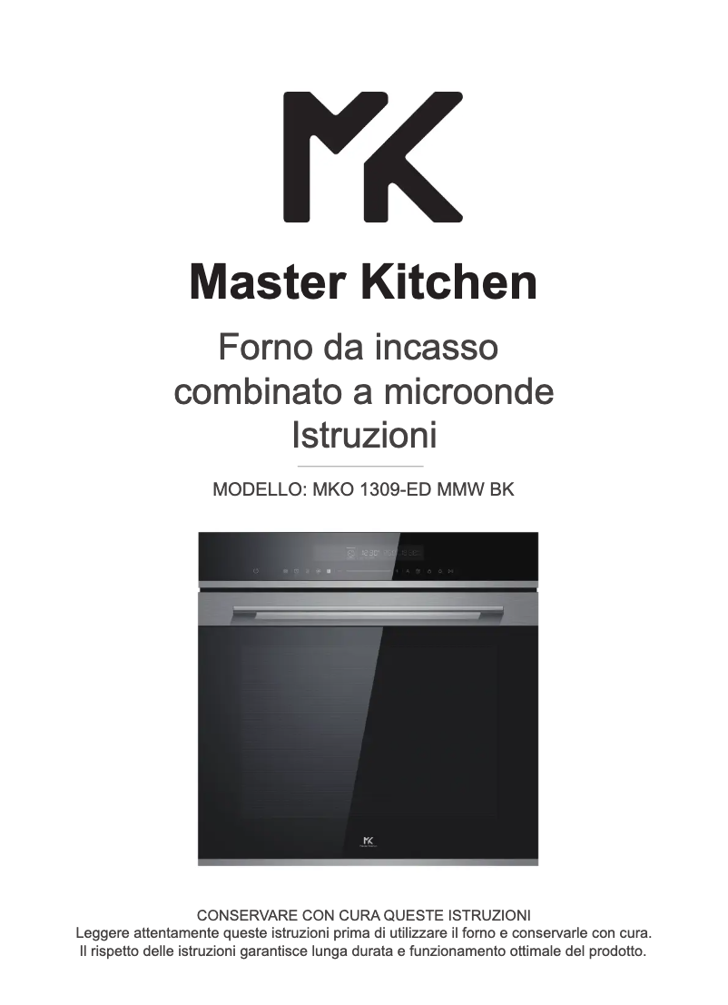 Página 1 del manual Manual de usuario Master Kitchen MKO 1309-ED MMW BK