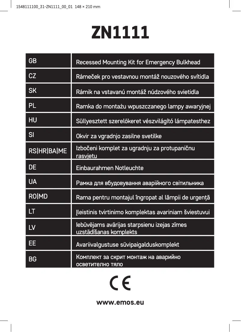 Imagen de la primera página del manual del dispositivo ZN1111