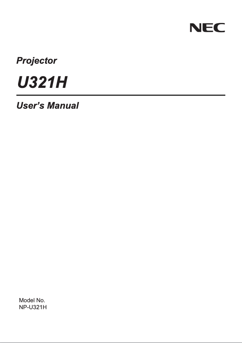 Imagen de la primera página del manual del dispositivo NP-U321HI-TM