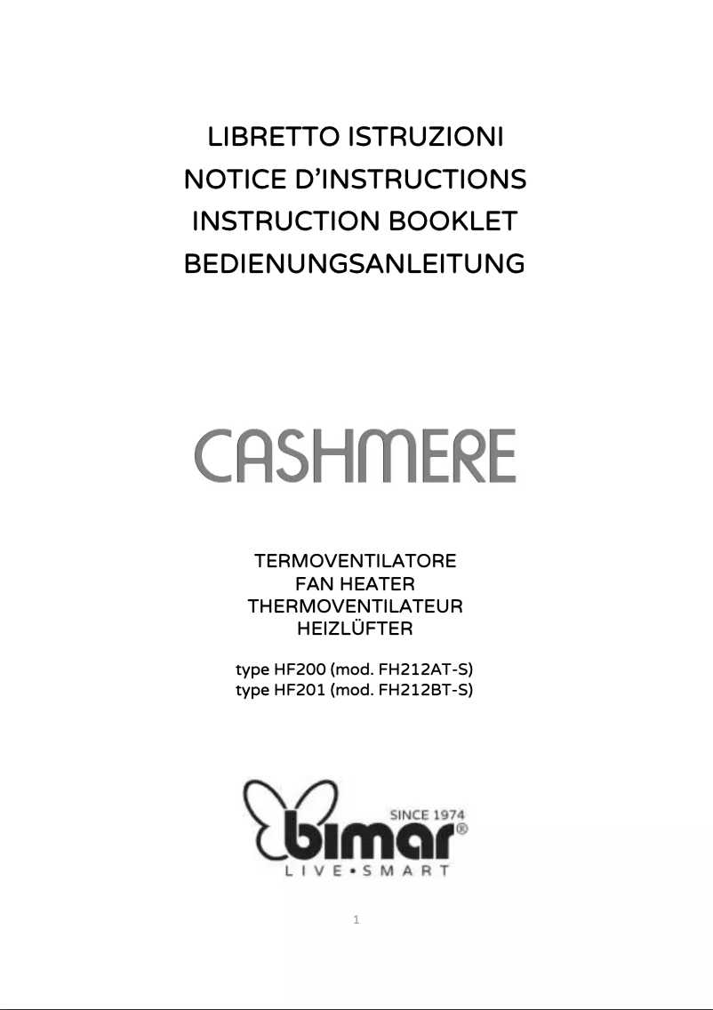 Imagen de la primera página del manual del dispositivo HF200