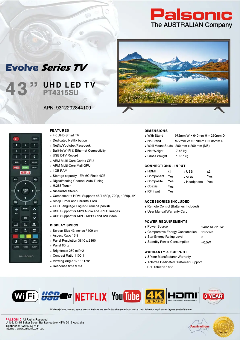 Imagen de la primera página del manual del dispositivo PT4315SU