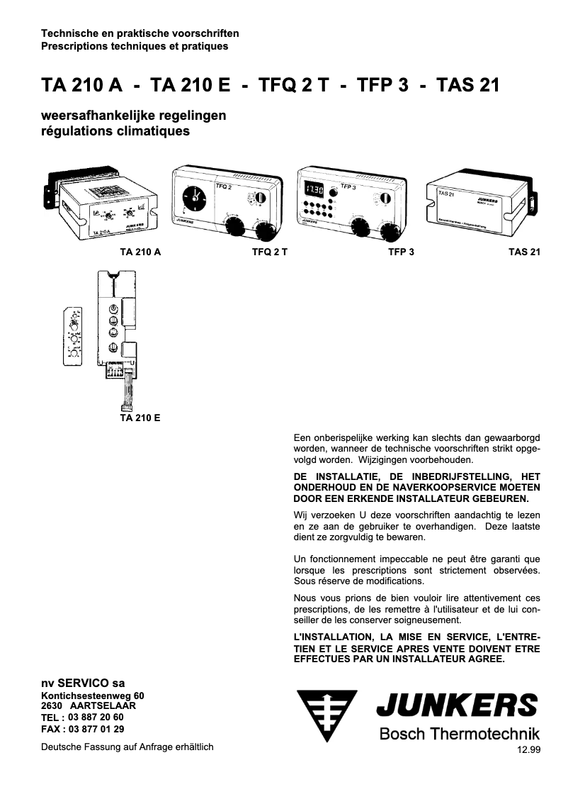 Imagen de la primera página del manual del dispositivo TAS 21