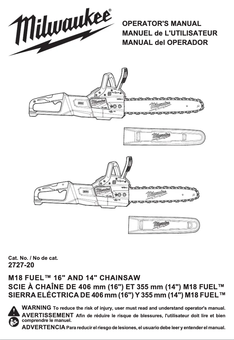Página 1 del manual Manual de usuario Milwaukee 2727-20