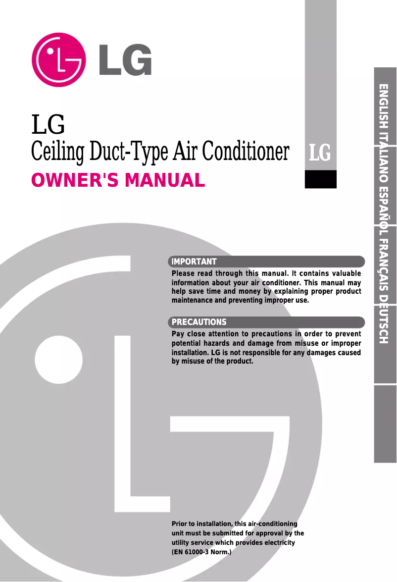 Imagen de la primera página del manual del dispositivo LBNG3660RH