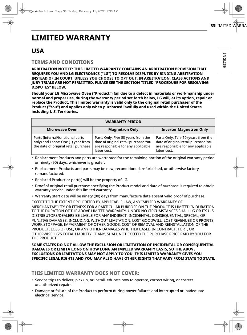 Imagen de la primera página del manual del dispositivo MVEL2125F