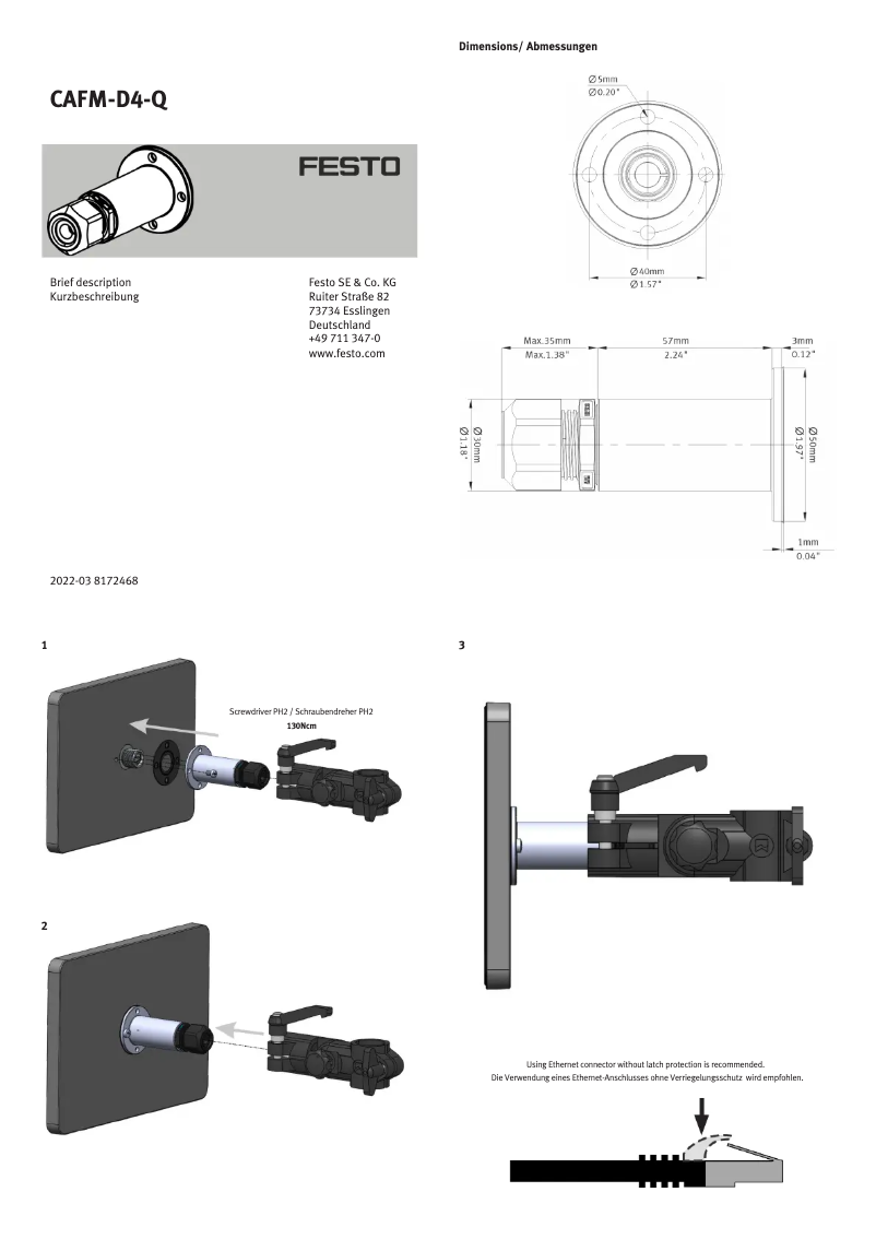 Página 1 del manual Manual de usuario Festo CAFM-D4-Q