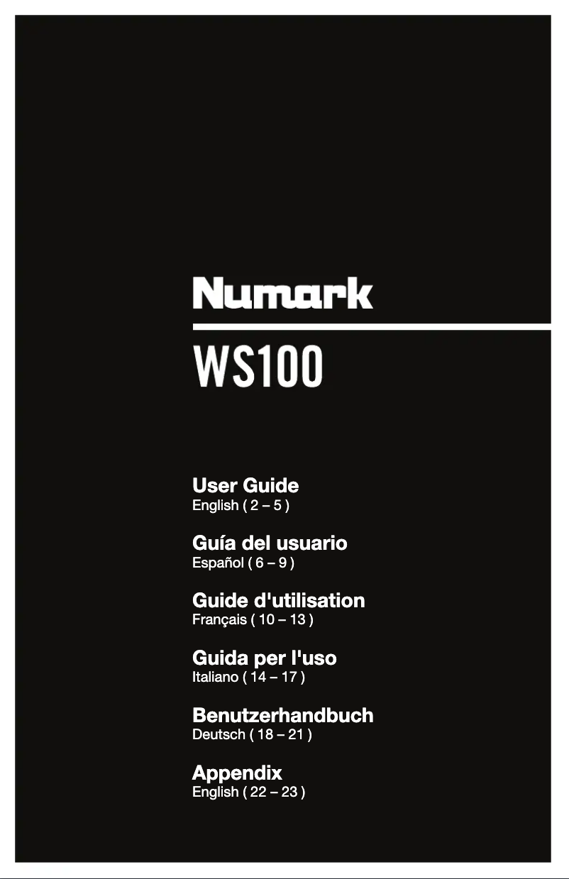 Imagen de la primera página del manual del dispositivo WS100