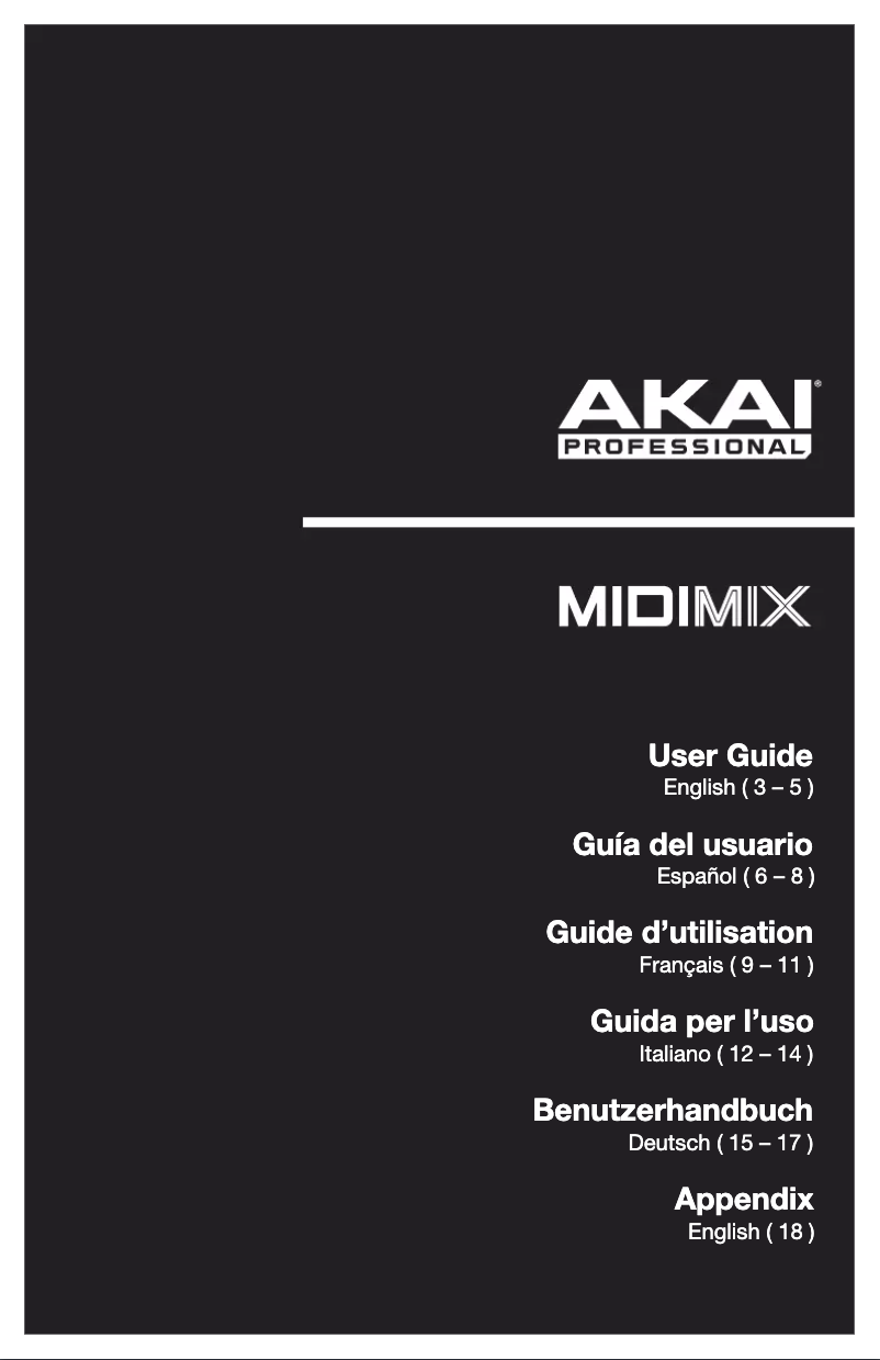 Página 1 del manual Manual de usuario AKAI MIDImix