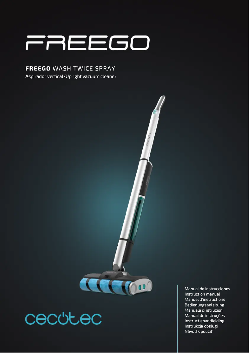 Página 1 del manual Manual de usuario Cecotec FreeGo Wash Twice Spray